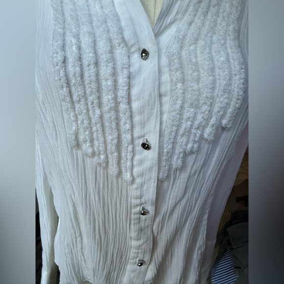 Royal Underground Vintage Victorian Edwardian gothic romantic tuxedo blouse M - Picture 6 of 11